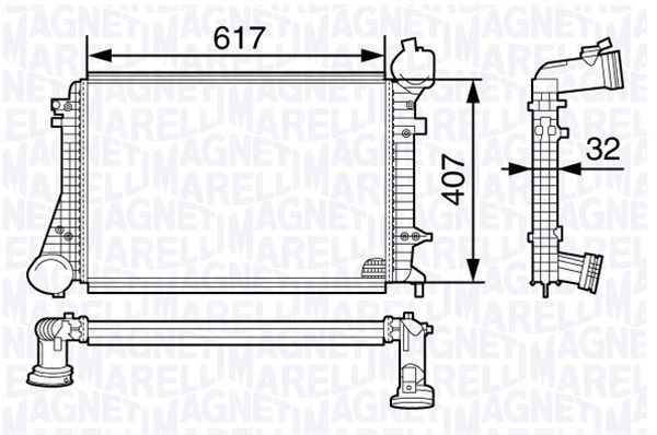 MAGNETI MARELLI Kompressoriõhu radiaator 351319202000